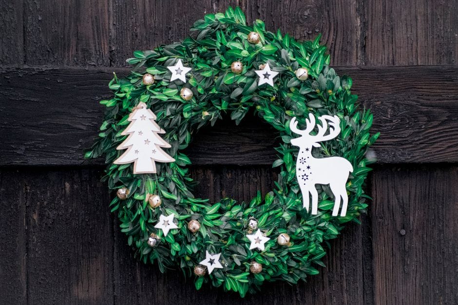 A Door Wreath from the Garden and Hedgerow